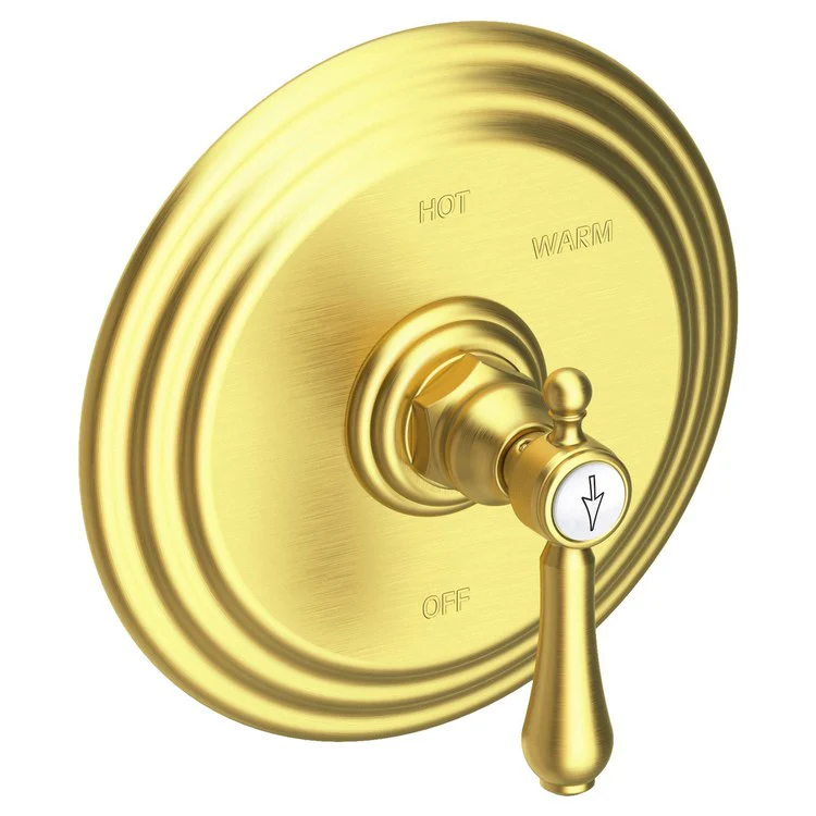 Pressure Balance Valve Trim Chesterfield Round 1 Lever Antique Brass ADA Depth 3-2/3 Inch - Frankwebs