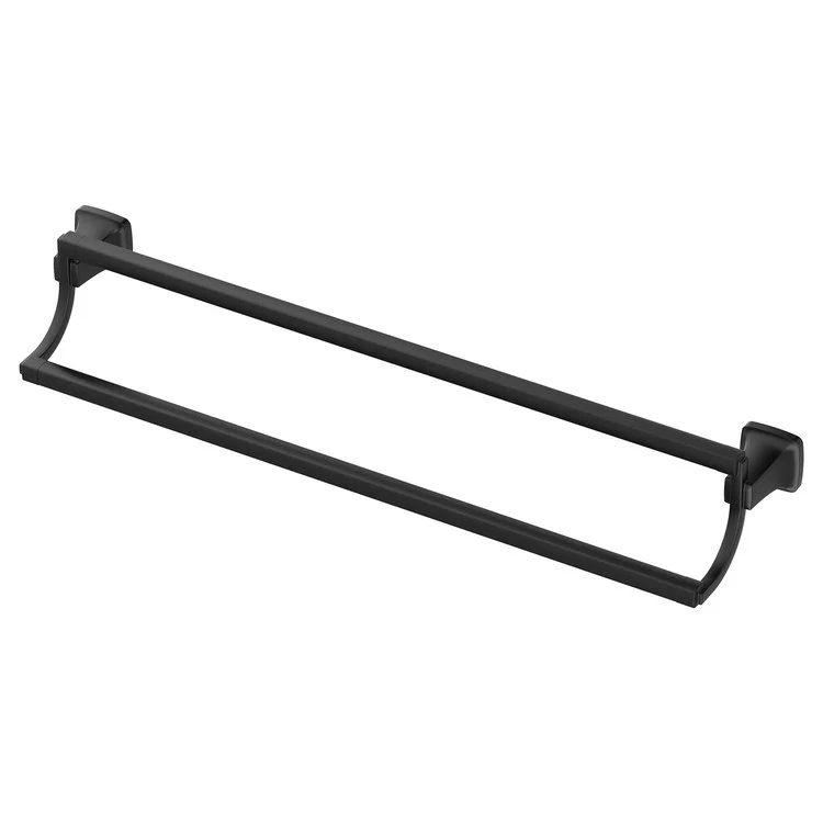 Towel Bar Townsend 24 Inch Double Matte Black Metal - Frankwebs