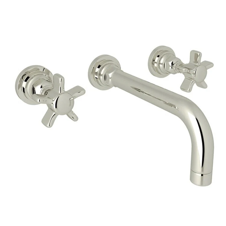 Lavatory Faucet San Giovanni Wall Mount 2 5 Spoke Cross Polished Nickel 1.2 Gallons per Minute - Frankwebs
