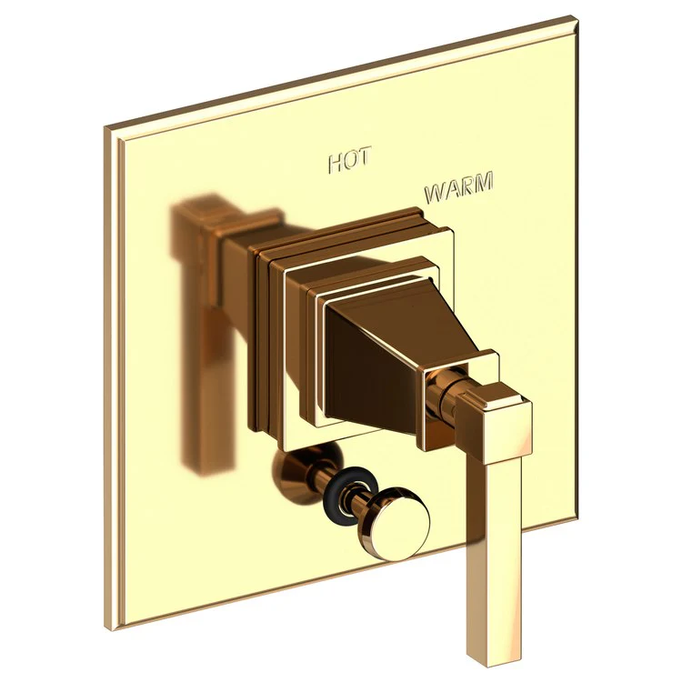 Pressure Balance Valve Trim Malvina Square with Diverter 1 Lever Antique Copper ADA Depth 4 Inch - Frankwebs