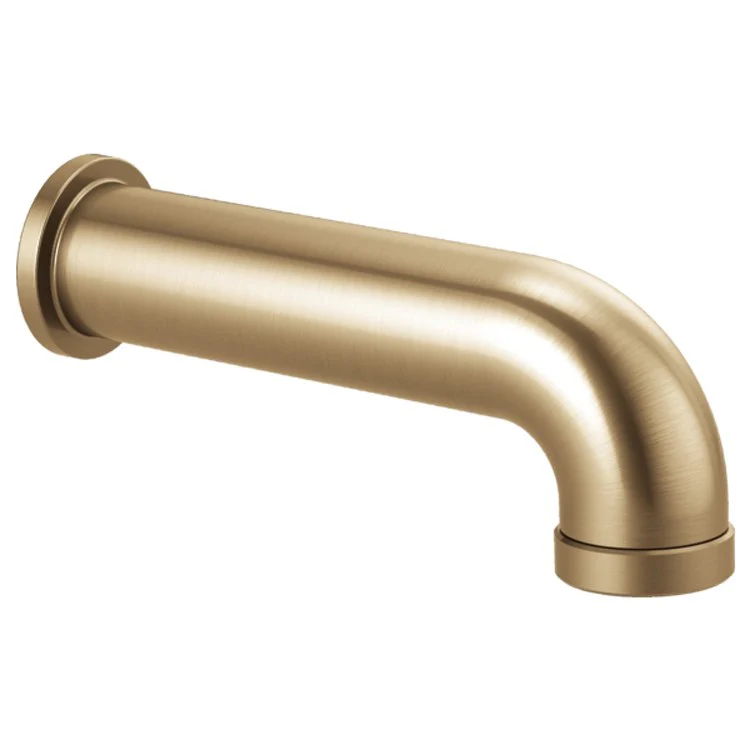 Tub Spout Universal Showering Round Pull-Down Diverter Brilliance Luxe Gold 18 Gallons per Minute Brass 8-7/16 Inch - Frankwebs