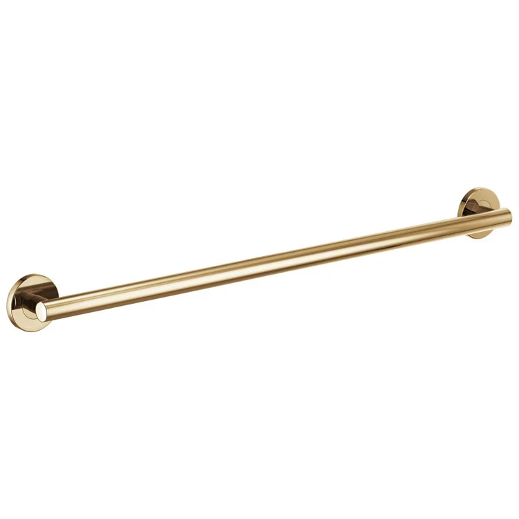 Grab Bar 36 Inch European Round Brilliance Luxe Gold ADA Concealed Mount Metal - Frankwebs