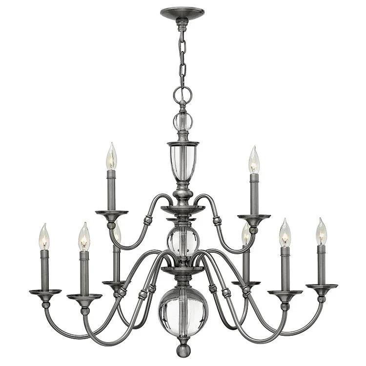 Eleanor Nine-Light Two-Tier Chandelier - Frankwebs