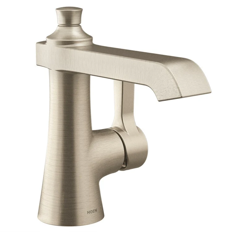 Lavatory Faucet Flara 1 Lever ADA WaterSense Brushed Nickel 1.2 Gallons per Minute 1/3 Hole Metal 5-1/4 Inch - Frankwebs