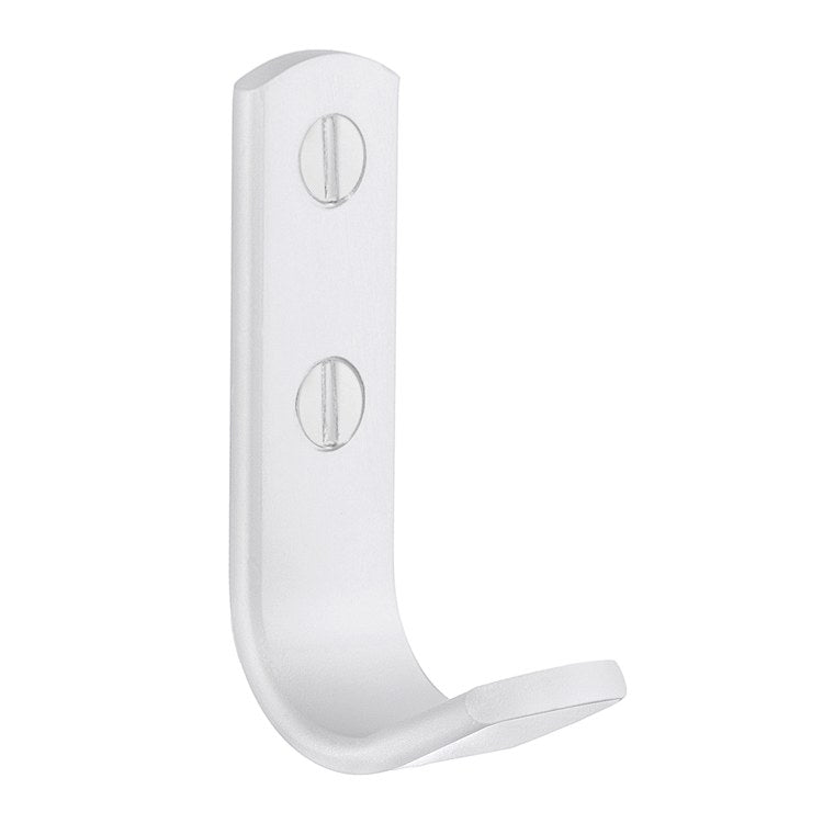 Hook Single White 3 x 1 x 3 Inch 1 Inch Wall Mount Brass - Frankwebs