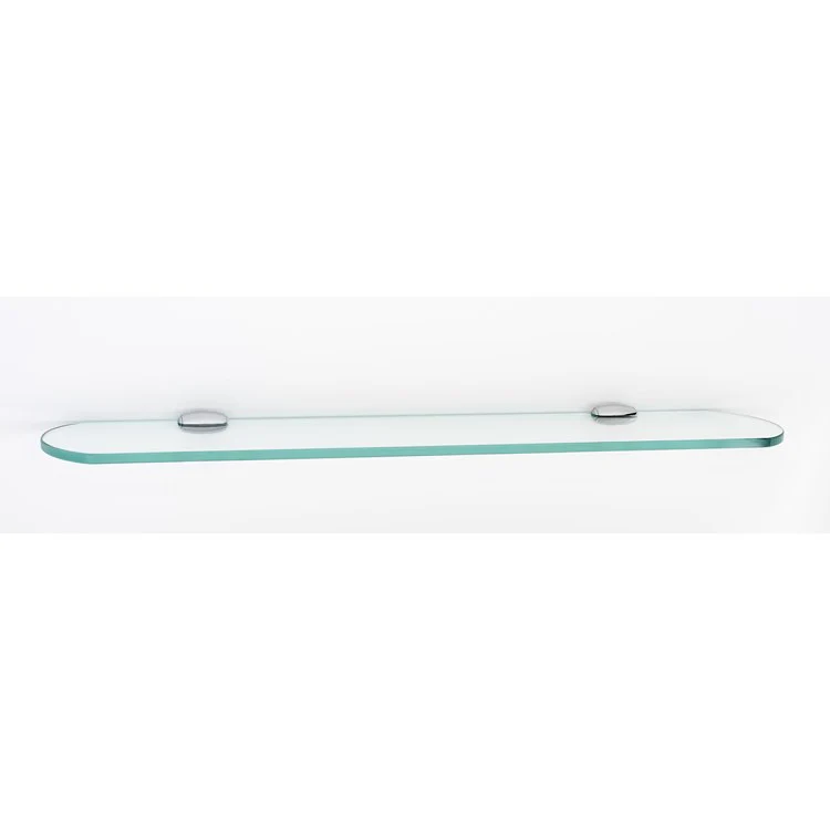 Shelf Royale Bath with Brackets Unlacquered Brass 24 Inch Brass/Glass - Frankwebs