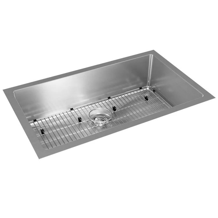 Kitchen Sink Crosstown 30.5 x 18.5 Inch Single Bowl Kit Polished Satin Undermount - Frankwebs