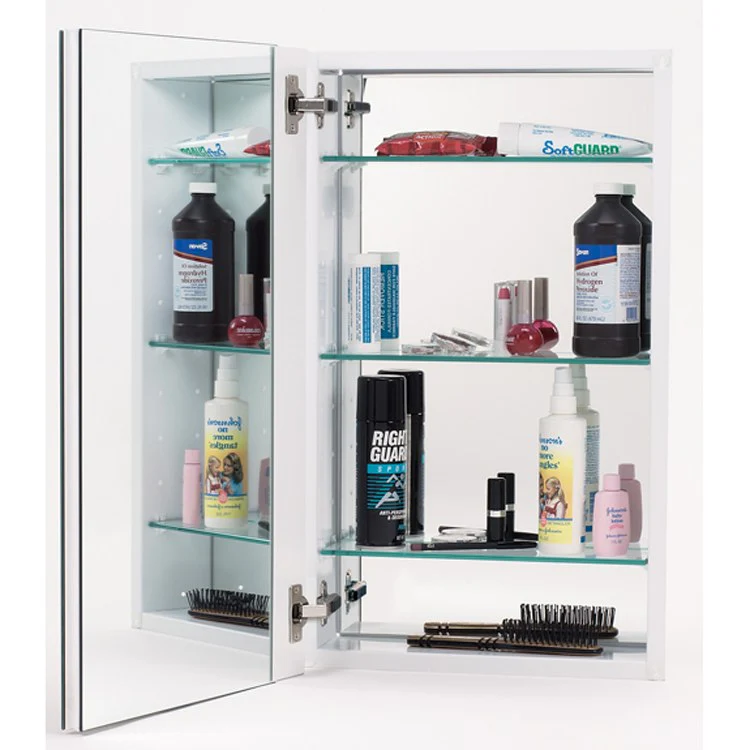 Cabinet 2000 15 x 25 Inch 1 Doors Mirror White 1 Inch Beveled Angle - Frankwebs