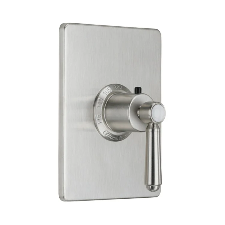 Thermostatic Trim Montecito Rectangular 3/4 Inch 1 Lever Polished Nickel ADA for Requires Rough Valve TH75-R Handle and Escutcheon Brass - Frankwebs