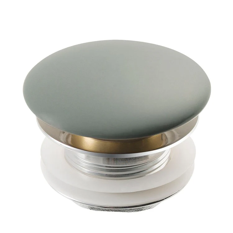 Pop-Up Drain with Porcelain Top for Bathroom Sink with out Overflow - Frankwebs