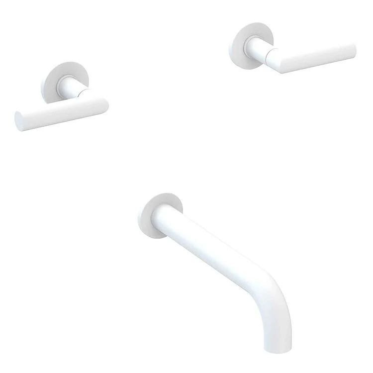 Tub Filler Trim Pavani Wall Mount 2 Lever Antique Nickel ADA 7-7/8 Inch Spread - Frankwebs