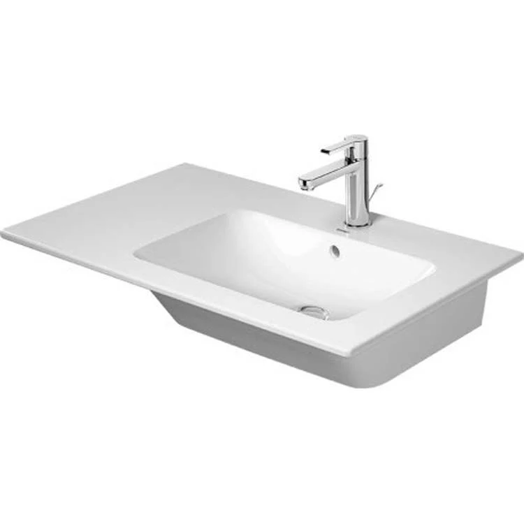 Lavatory Sink ME by Starck Wall Mount Right with Overflow 19-1/4 x 32-5/8 Inch Rectangle White 1 Hole - Frankwebs