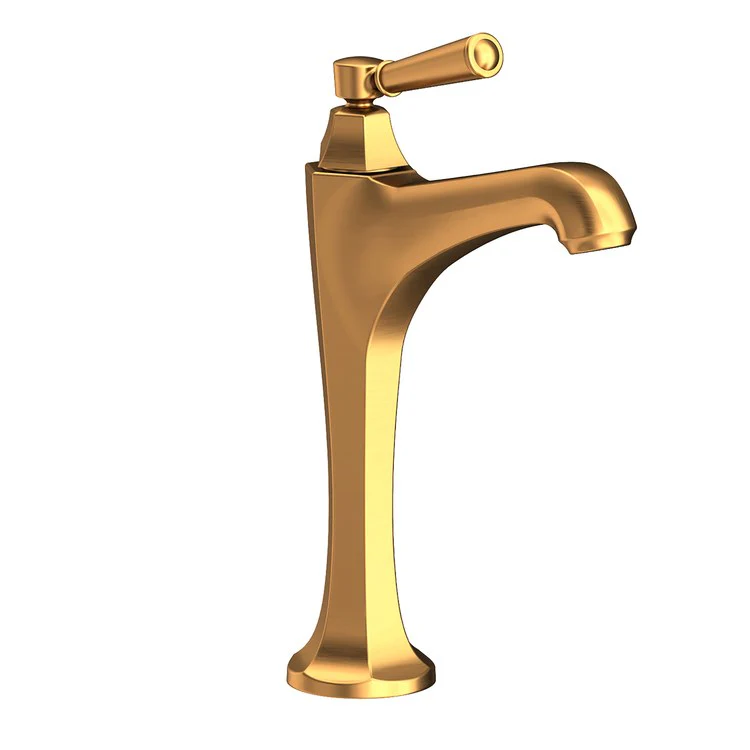 Vessel Faucet Metropole 1 Lever ADA Satin Brass PVD 1.2 Gallons per Minute Faucet Height 11 Inch - Frankwebs