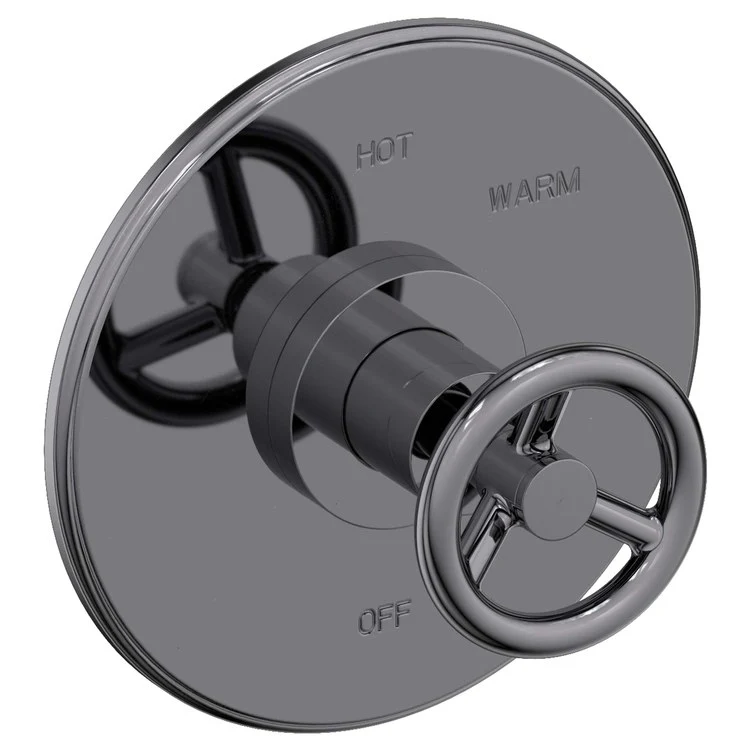 Pressure Balance Valve Trim Slater Round 1 Wheel Antique Brass Depth 3-3/7 Inch - Frankwebs