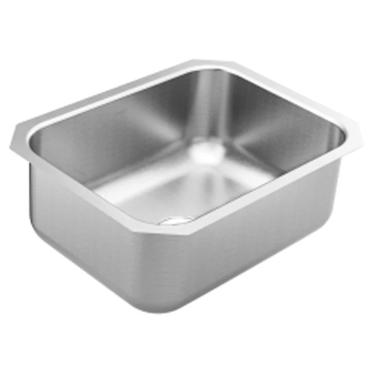 Kitchen Sink 1800 Series 23-1/2 x 18-1/4 Inch 9 Inch Single Bowl Satin Stainless Undermount Center Drain - Frankwebs