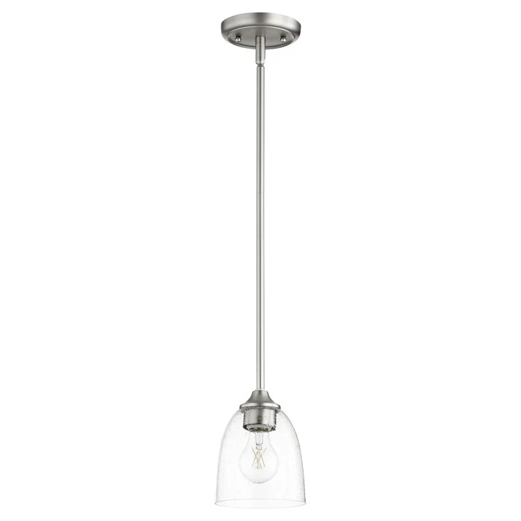Jardin Single-Light Mini Pendant with Clear Seeded Glass Shade - Frankwebs