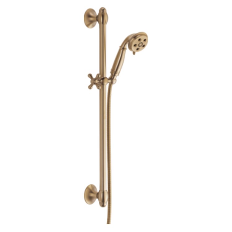 Traditional H2Okinetic Three-Function Handshower with Slide Bar - Frankwebs