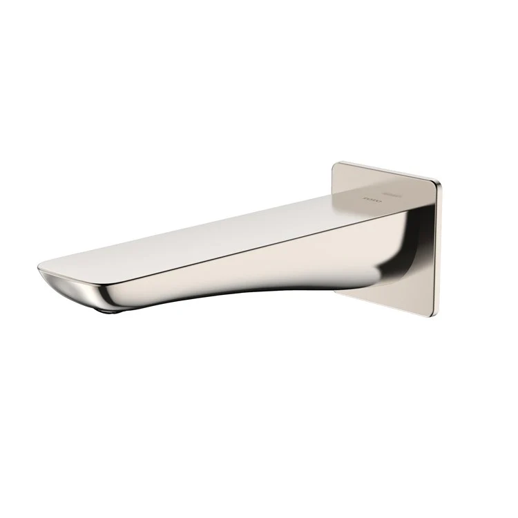 Tub Spout Modern S Laminar Flow Non-Diverter Polished Nickel 7-13/16 Inch Brass - Frankwebs