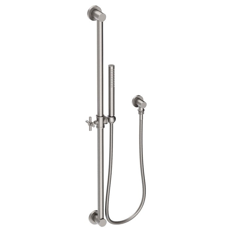 Handshower Set Tub and Shower Slidebar with Cross Handle Polished Gold PVD 1 Function 1.8 Gallons per Minute - Frankwebs