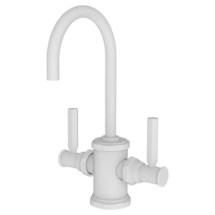 Water Dispenser Heaney Hot and Cold 2 Lever Gooseneck Matte White - Frankwebs