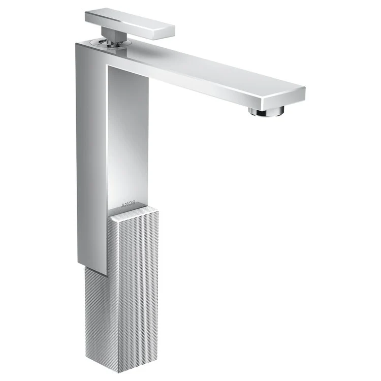Lavatory Faucet Edge Diamond Cut 1 Lever ADA Chrome 1.2 Gallons per Minute Rigid Less Drain 1 Hole 11-1/8 Inch - Frankwebs