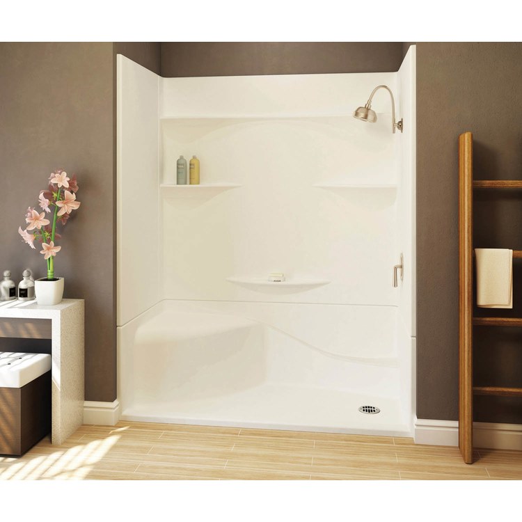 Shower Module 60 x 30 x 76 Inch Acrylic White 4 Pieces Left Hand Seat - Frankwebs