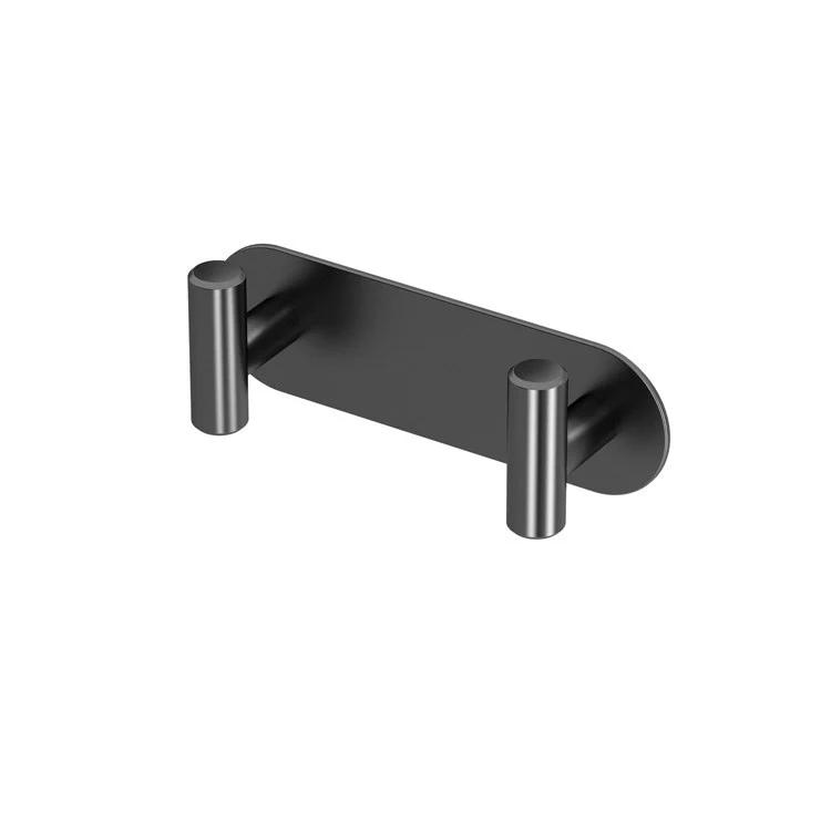 Robe Hook Latitude II Double Hook Matte Black Metal Wall Mount 2-1/4 Inch - Frankwebs