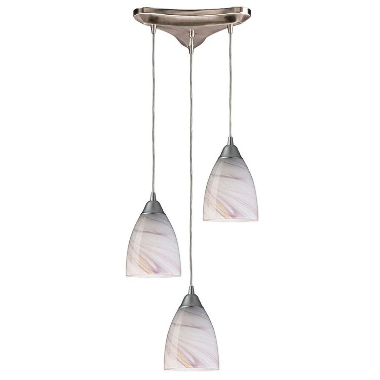 Pierra Three-Light Triangular Pan Pendant - Frankwebs