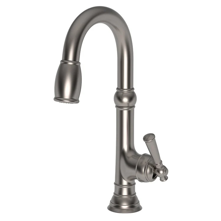 Bar Faucet Jacobean 1 Lever ADA Flat Black Pull Down Swivel Brass Spout Height 7-3/4 Inch 1.8 Gallons per Minute - Frankwebs
