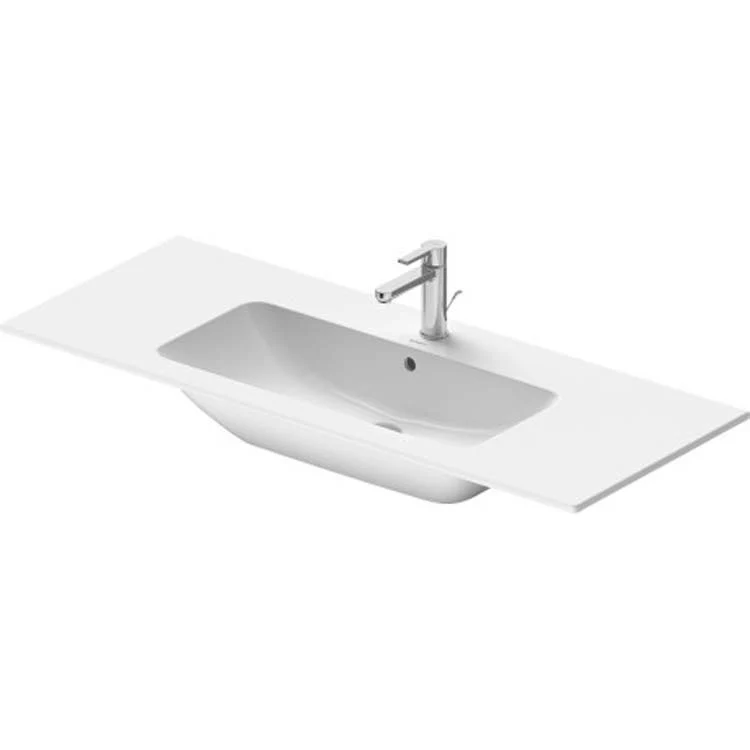 Lavatory Sink ME by Starck Wall Mount with Overflow 19-1/4 x 48-3/8 Inch Rectangle White - Frankwebs