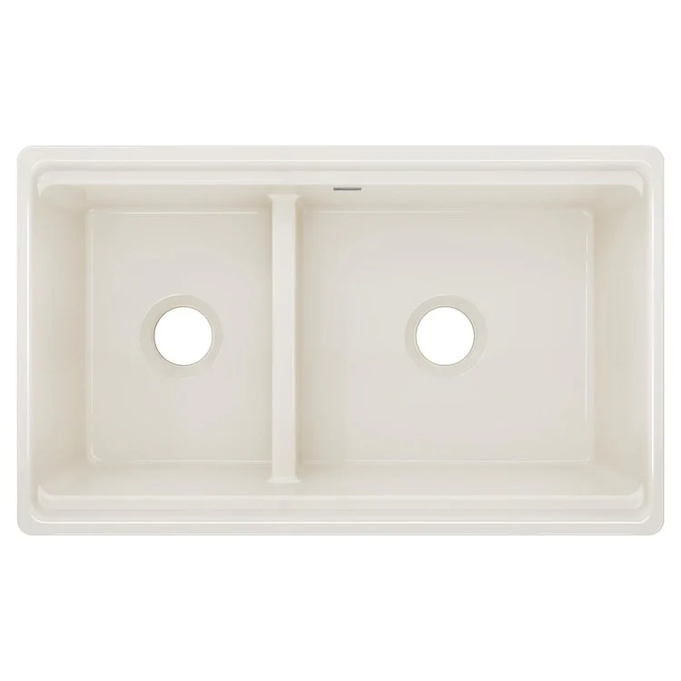 Kitchen Sink Fireclay 33 x 20 Inch Double Bowl 60/40 with Aqua Divide Apron Front Biscuit Farmhouse Drain Location Center Workstation - Frankwebs