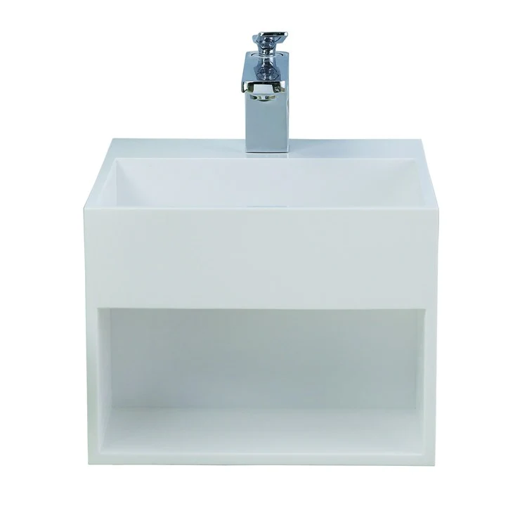 Lavatory Sink Sanders Wall Hung 13 Inch Square White Gloss - Frankwebs