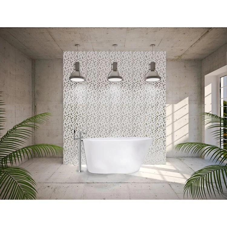Soaking Tub Metro Collection Soho 48 x 30 Inch Freestanding Tub Only End White Hydroluxe SS - Frankwebs