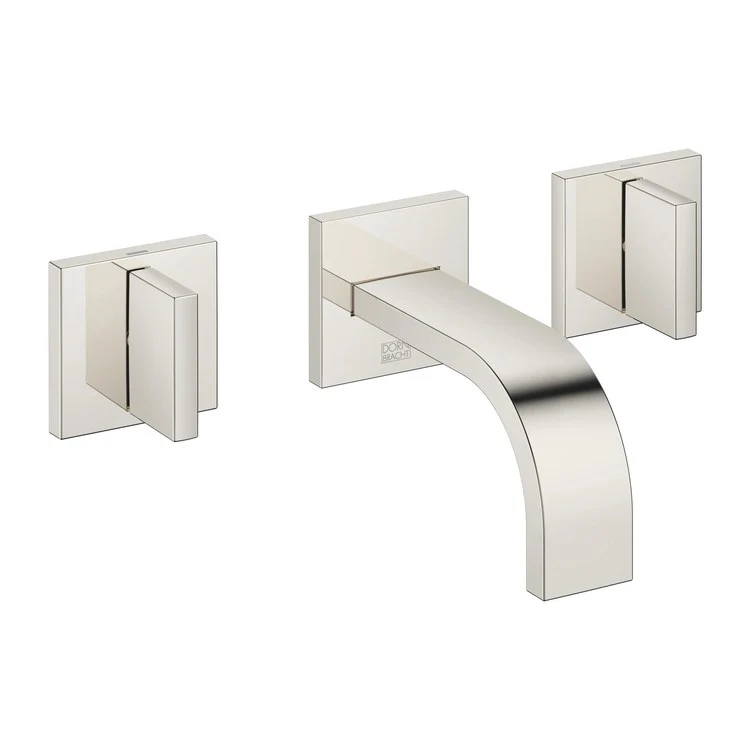 Lavatory Faucet MEM Mixer Wall Mount 2 Lever ADA Brushed Champagne 1.2 Gallons per Minute Less Drain 3 Hole - Frankwebs