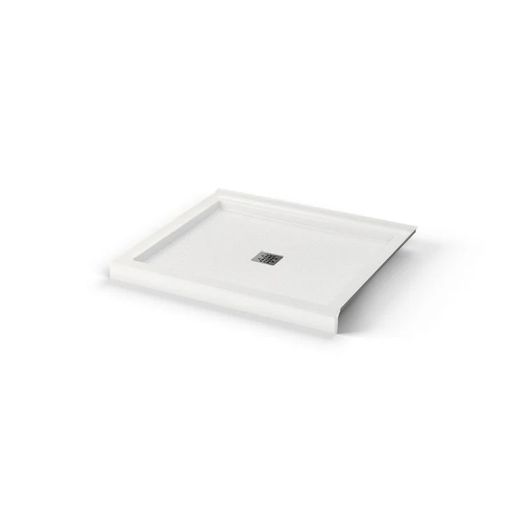Shower Base B3 Corner Right Stabili-T Square Drain White 48 x 34 Inch Acrylic - Frankwebs