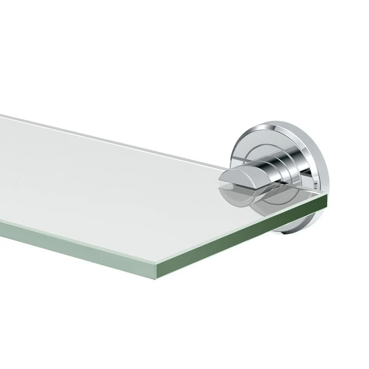 Shelf Latitude II Rectangle Glass Shelf Satin Nickel 20 Inch Tempered Glass - Frankwebs