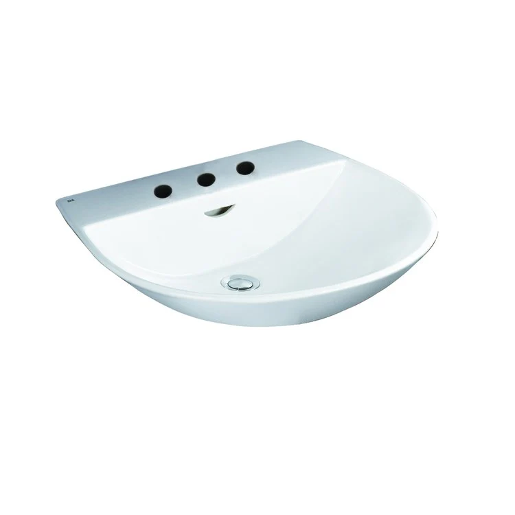 Lavatory Sink Reserva 550 Wall Hung 21-3/4 Inch 8 Inch Spread White - Frankwebs