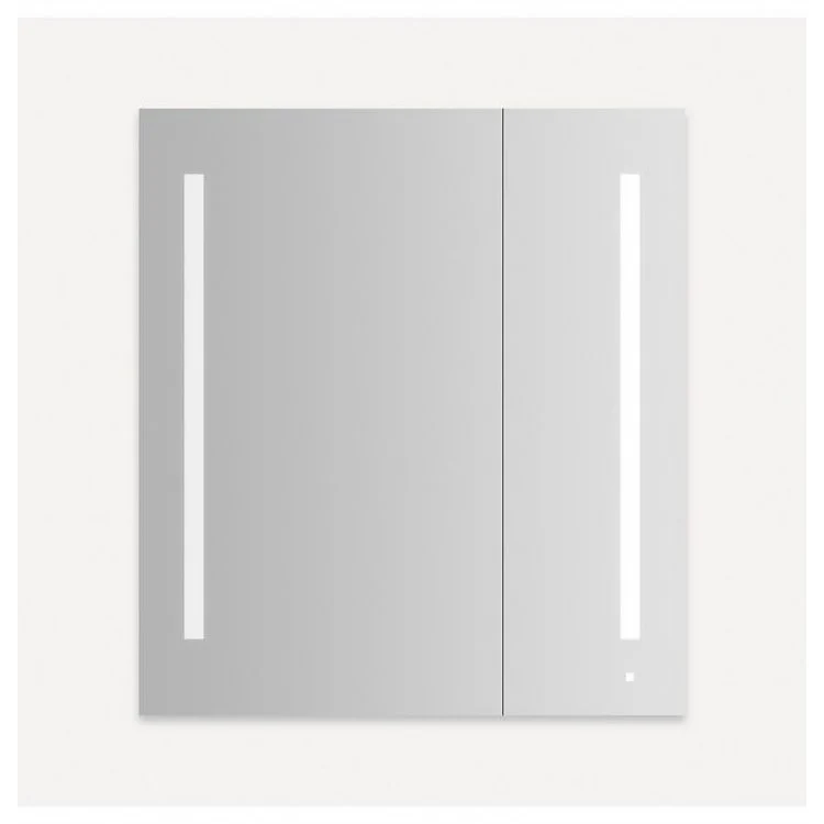 Medicine Cabinet AiO 36W x 40H x 4D Inch 2 Doors Mirror Flat Top Aluminum Yes Left Hand Side Recessed/Surface Cool White LUM Lighting Audio 4000 Kelvin - Frankwebs
