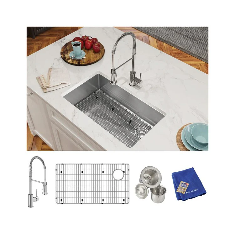 Kitchen Sink Crosstown 31.5 x 18.5 Inch Single Bowl 1 Hole Polished Satin Undermount - Frankwebs