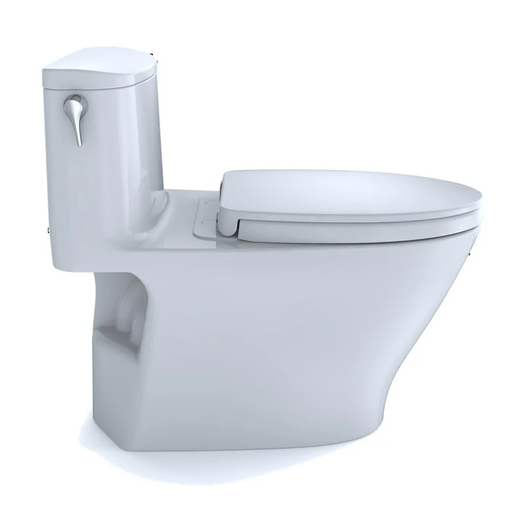 Toilet Nexus 1 Pieces Universal Height Washlet Ready Cotton Elongated ADA 27 Inch 1.28 Gallons per Flush Left Hand Chrome Soft Close - Frankwebs
