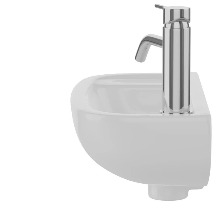 Lavatory Sink Compact Slim Line Right 18 Inch Rectangle White - Frankwebs