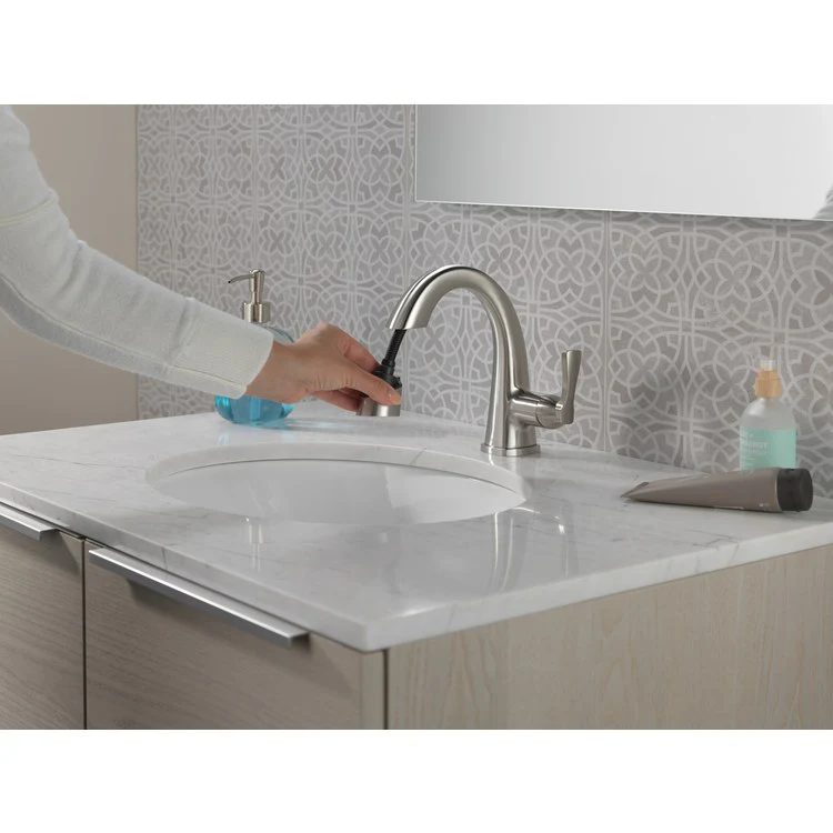 Lavatory Faucet Stryke 1 Lever ADA WaterSense Lumicoat Stainless Pull Down 1.2 Gallons per Minute - Frankwebs