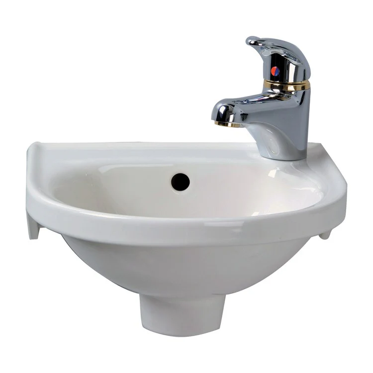 Lavatory Sink Rosanna Wall Hung Right with Hangers 11-7/8 Inch Circle White - Frankwebs