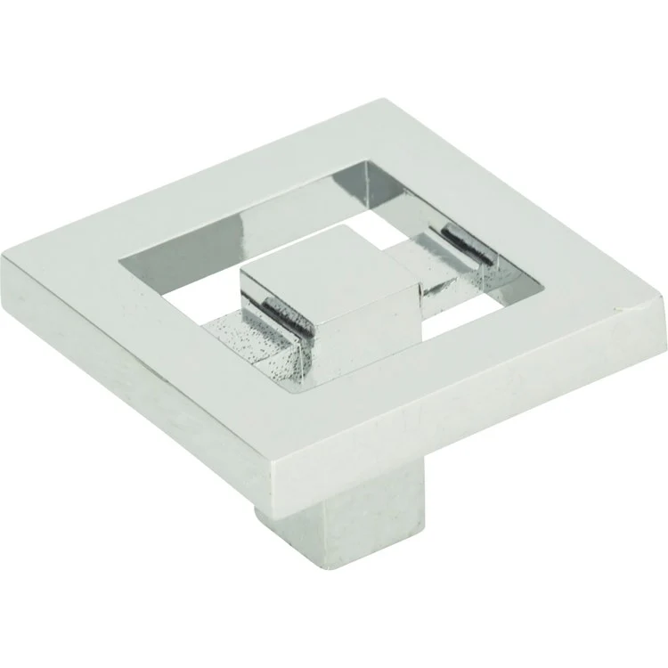 Knob Atlas Nobu Square Polished Chrome Zinc Alloy 1-3/8 Inch - Frankwebs