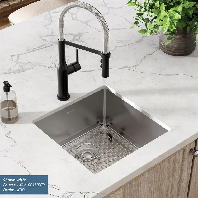 Kitchen Sink Crosstown 18.5 x 18.5 Inch Single Bowl Kit Polished Satin Undermount - Frankwebs
