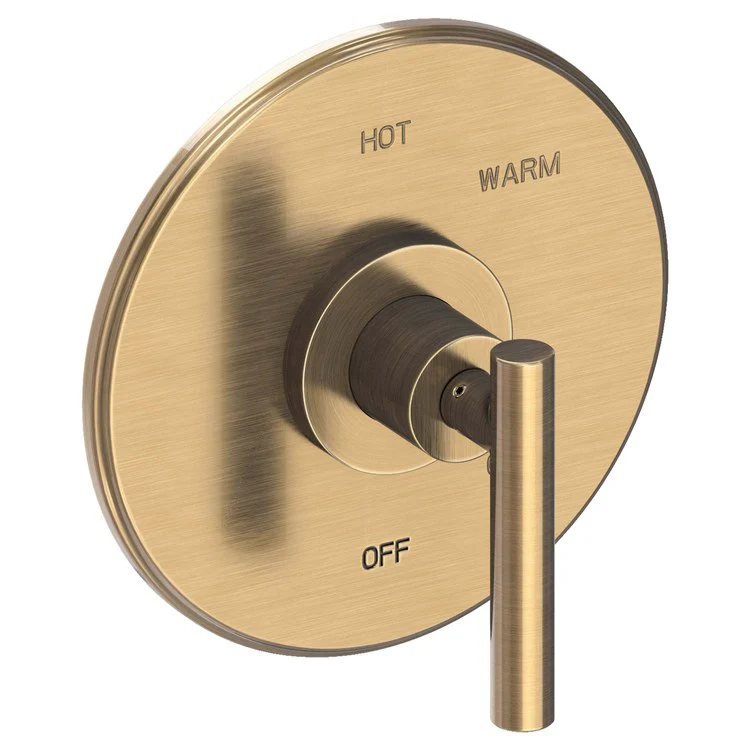 Pressure Balance Valve Trim East Linear Round 1 Lever Satin Gold PVD ADA Depth 3-1/7 Inch - Frankwebs