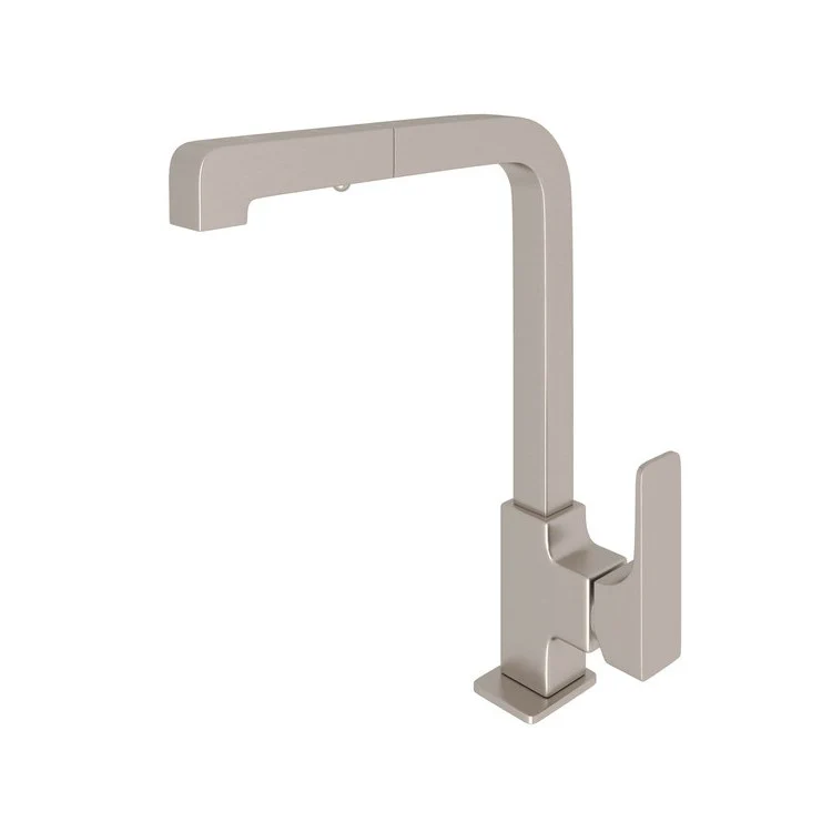 Kitchen Faucet Quartile Pull-Out 1 Metal Side Lever Polished Nickel 1.8 Gallons per Minute - Frankwebs
