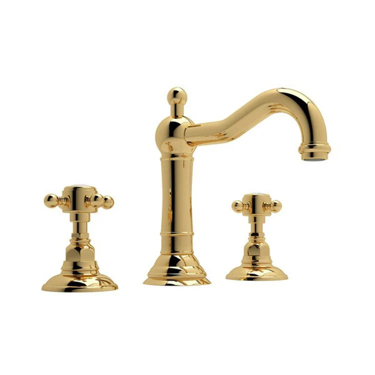 Lavatory Faucet Acqui Widespread 2 Cross Handle Polished Nickel 1.2 Gallons per Minute - Frankwebs