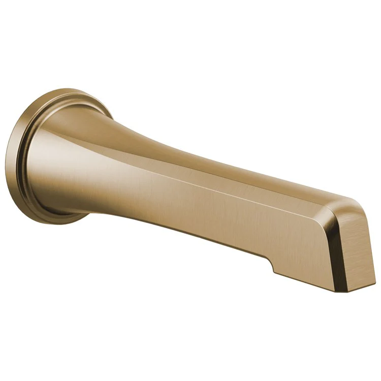 Tub Spout Levoir Non-Diverter Brilliance Luxe Gold Brass Wall Mount 10-1/8 Inch - Frankwebs