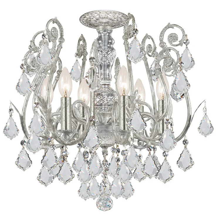 Regis Six-Light Semi-Flush Mount Ceiling Fixture - Frankwebs
